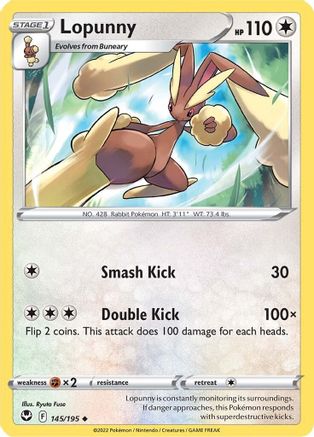 Lopunny (145/195) [SWSH12 Silver Tempest] Reverse Holofoil - Uncommon