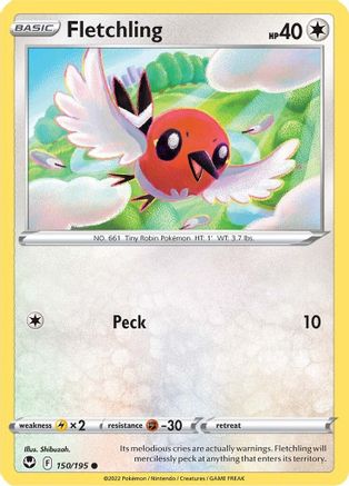 Fletchling (150/195) [SWSH12 Silver Tempest] - Common