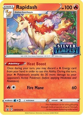 Rapidash - SWSH270 (Prerelease) [STAFF] (SWSH270) [SWSH Sword & Shield Promo Cards] Holofoil - Promo