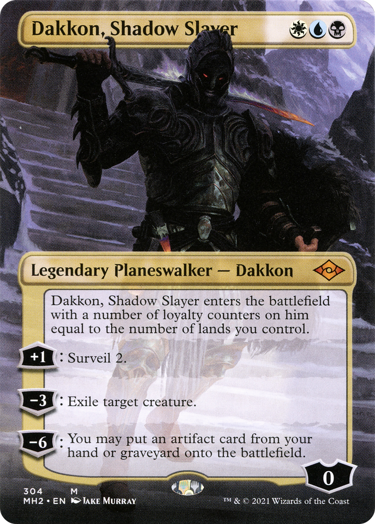 Dakkon, Shadow Slayer (Borderless) (MH2-304) (Borderless) [Modern Horizons 2] Foil