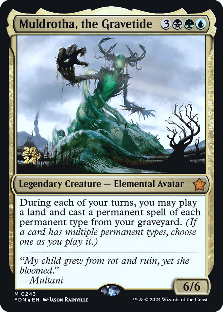 Muldrotha, the Gravetide (FDN) (PRE-243) [Foundations Promos] Foil