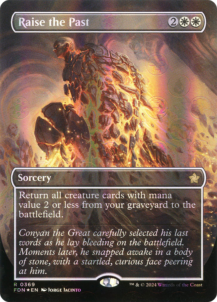 Raise the Past (Borderless) (Mana Foil) (FDN-369) [Foundations] Foil