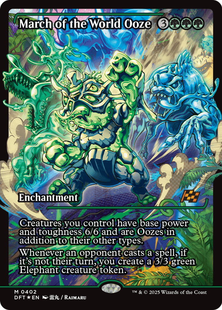 March of the World Ooze (Showcase) (DFT-402) [Aetherdrift] Foil