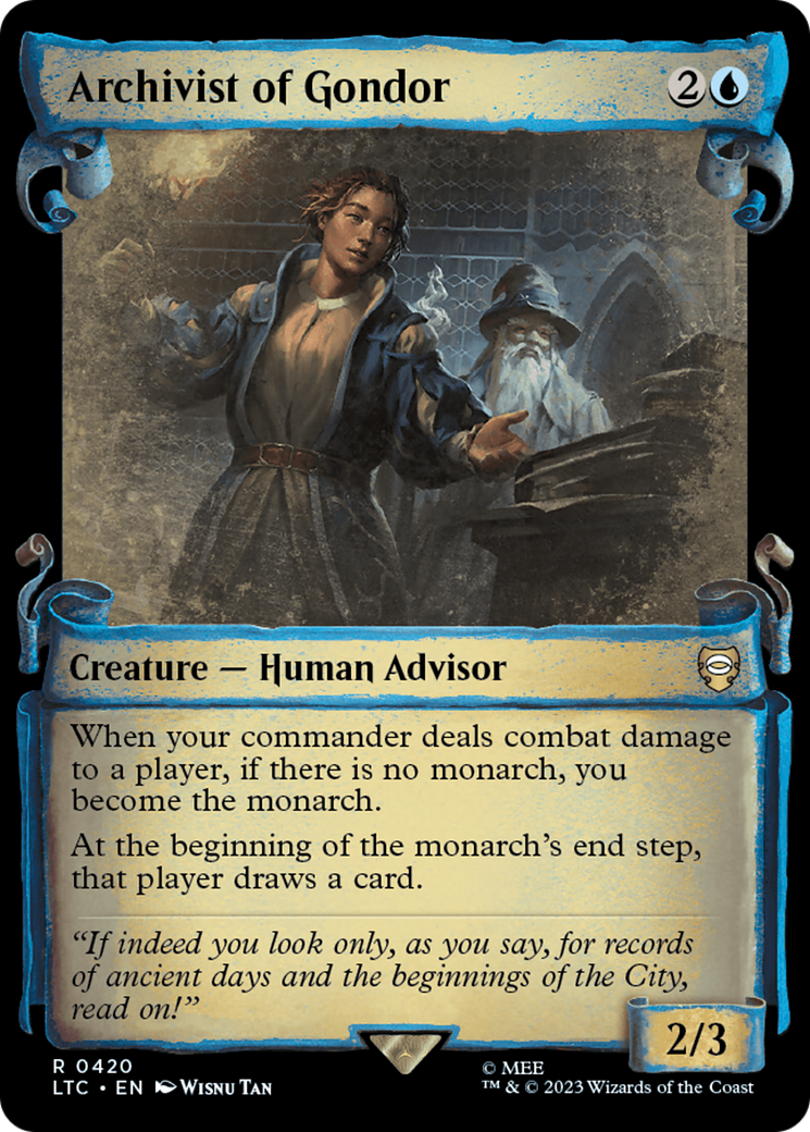 Archivist of Gondor (Showcase Scrolls) (LTC-420) [Tales of Middle-earth Commander]