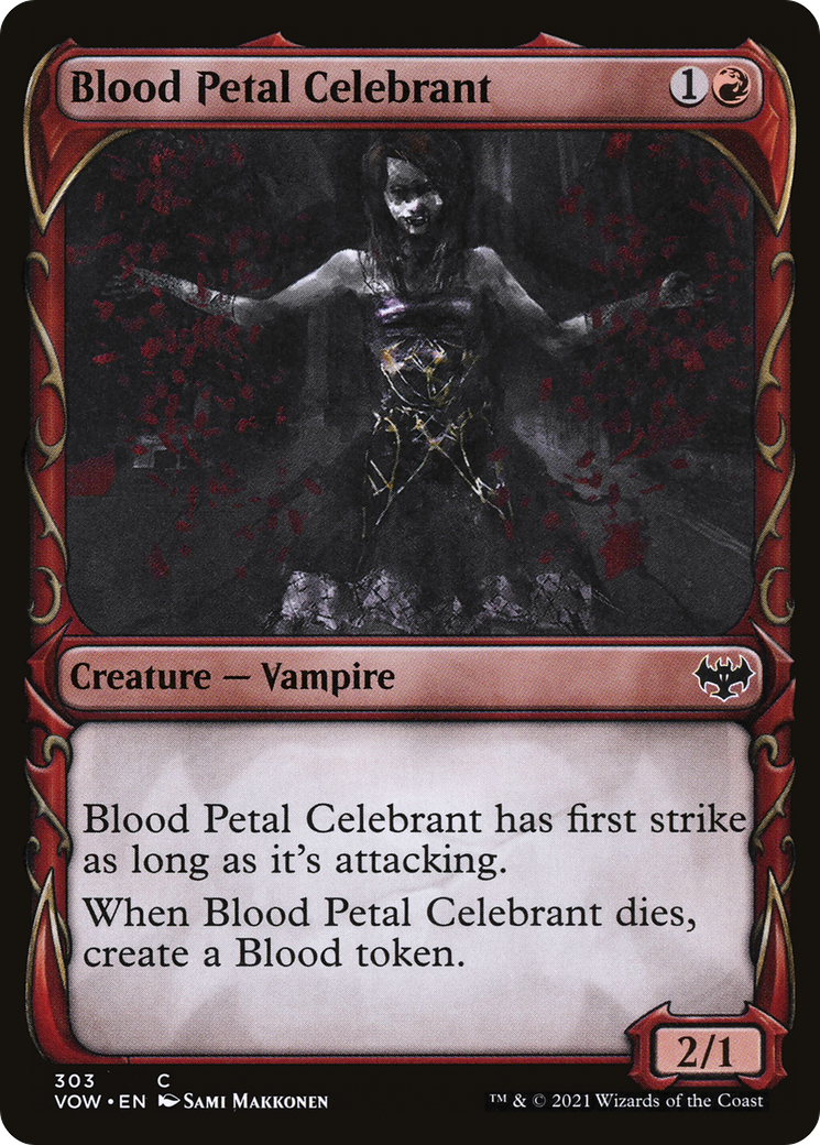 Blood Petal Celebrant (Showcase) (VOW-303) [Innistrad: Crimson Vow] Foil