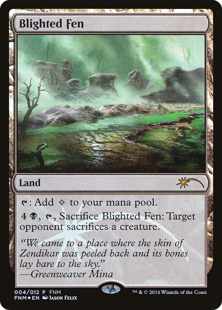 Blighted Fen (FNM-004) [Friday Night Magic 2016] Foil