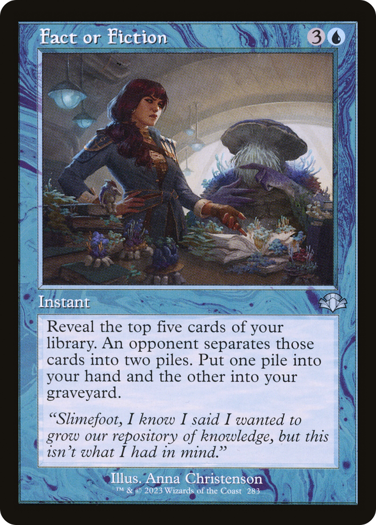Fact or Fiction (Retro Frame) (DMR-283) [Dominaria Remastered] Foil