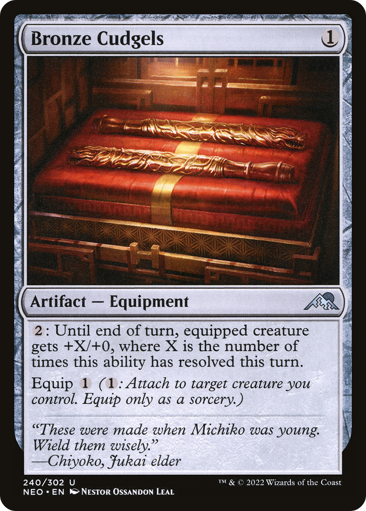 Bronze Cudgels (NEO-240) [Kamigawa: Neon Dynasty] Foil