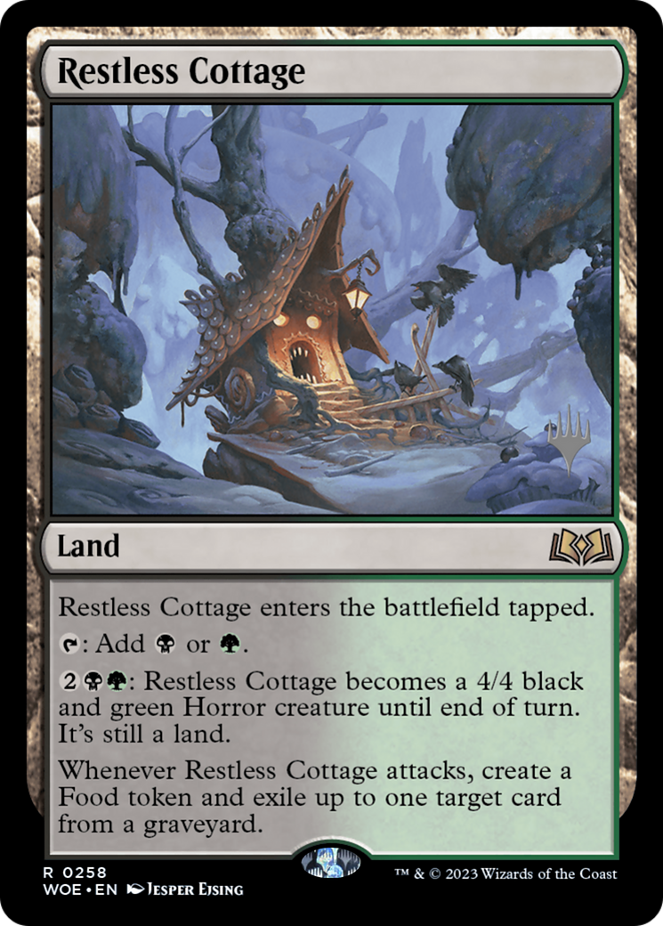 Restless Cottage (PPWOE-258) [Promo Pack: Wilds of Eldraine Promos] Foil