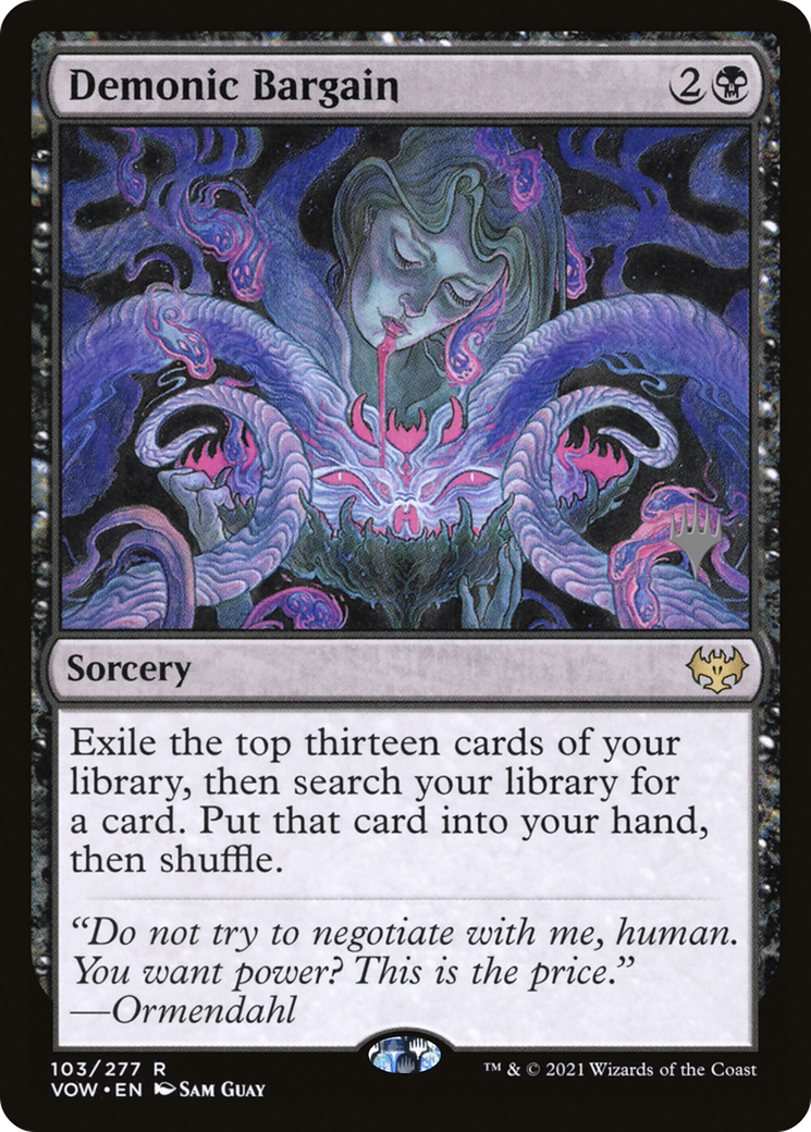Demonic Bargain (PPDSK-103) [Promo Pack: Innistrad: Crimson Vow Promos]