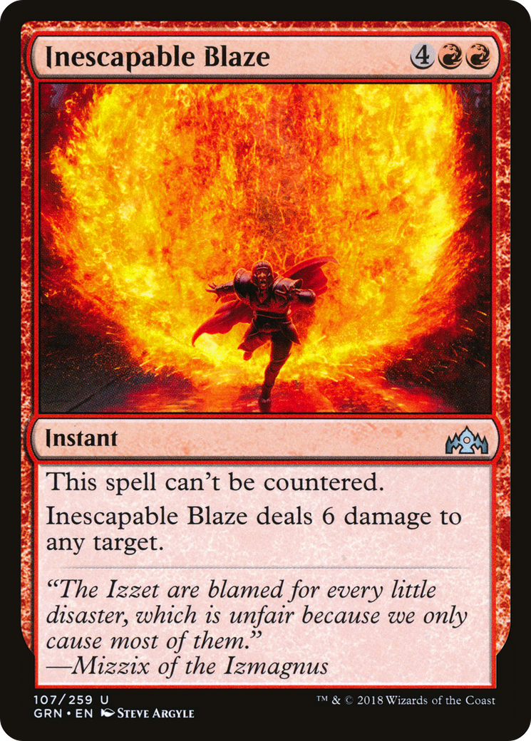 Inescapable Blaze (GRN-107) [Guilds of Ravnica] Foil