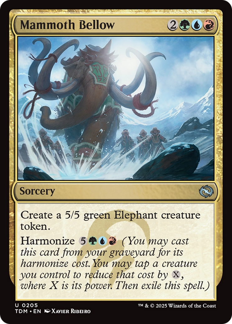 Mammoth Bellow (TDM-205) [Tarkir: Dragonstorm] Foil