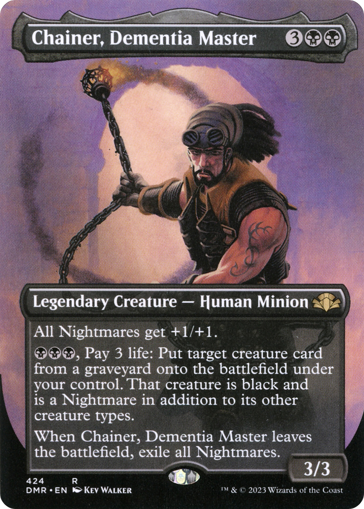 Chainer, Dementia Master (Borderless) (DMR-424) [Dominaria Remastered] Foil