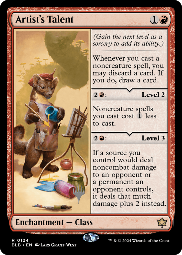 Artist's Talent (PPBLB-124) [Promo Pack: Bloomburrow Promos] Foil