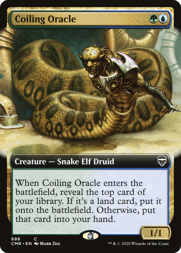 Coiling Oracle (Extended Art) (CMR-688) [Commander Legends] Foil