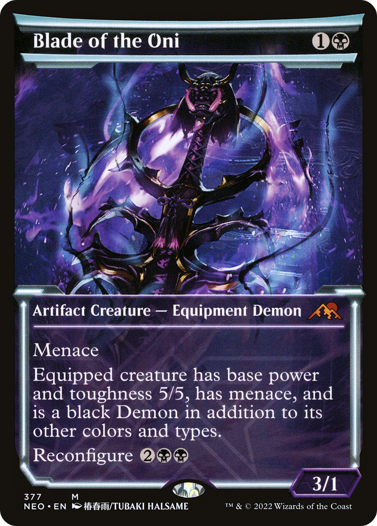Blade of the Oni (Showcase) (NEO-377) [Kamigawa: Neon Dynasty] Foil