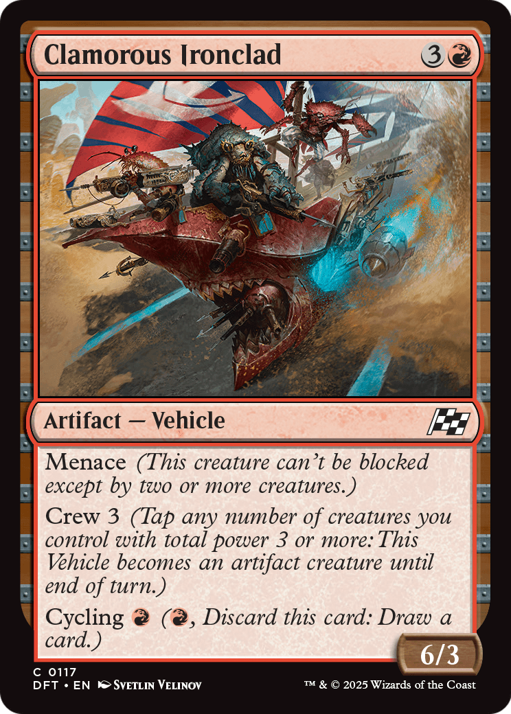 Clamorous Ironclad (DFT-117) [Aetherdrift] Foil