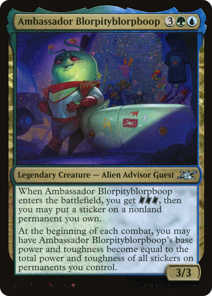 Ambassador Blorpityblorpboop (Galaxy Foil) (UNF-447) [Unfinity] Foil