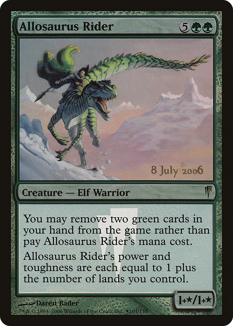 Allosaurus Rider (PRE-101★) [Coldsnap Promos] Foil