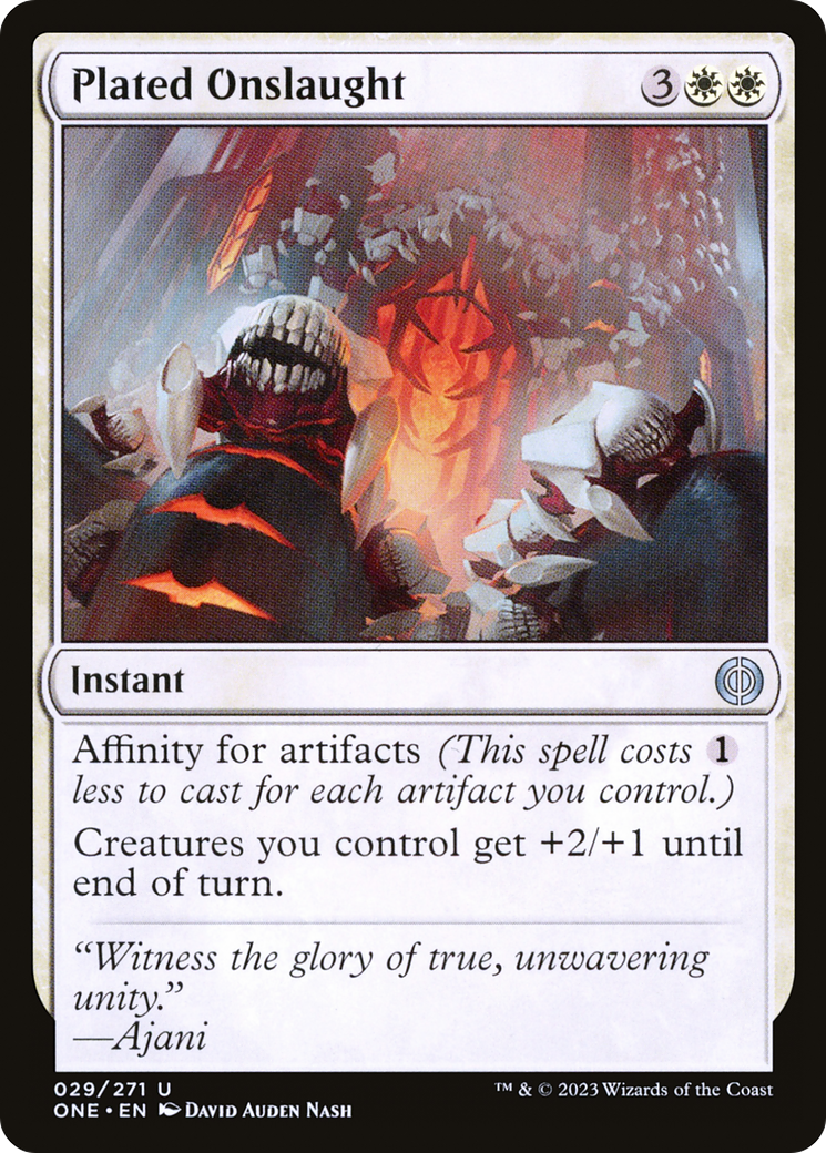 Plated Onslaught (ONE-029) [Phyrexia: All Will Be One] Foil