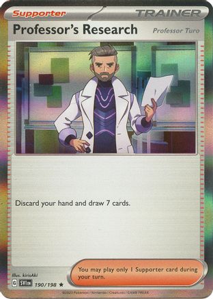 Professor's Research [Professor Turo] (190/198) [SV01 Scarlet & Violet Base Set] Reverse Holofoil - Rare