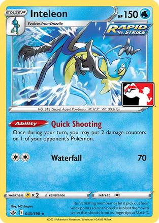 Inteleon (43) [Prize Pack Series Cards] Holofoil - Rare