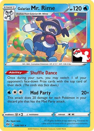 Galarian Mr. Rime (36) [Prize Pack Series Cards] Holofoil - Rare