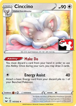 Cinccino (147) [Prize Pack Series Cards] Holofoil - Rare