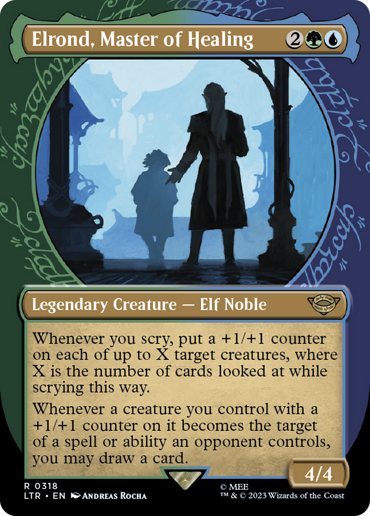 Elrond, Master of Healing (Showcase) (LTR-318) (Borderless) [The Lord of the Rings: Tales of Middle-earth]