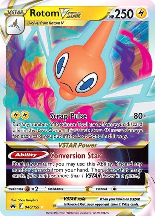 Rotom VSTAR (046/159) [SWSH Crown Zenith] Holofoil - Ultra Rare