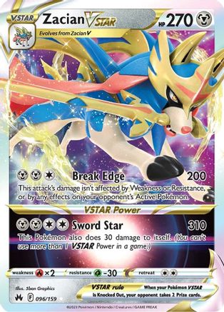 Zacian VSTAR (096/159) [SWSH Crown Zenith] Holofoil - Ultra Rare