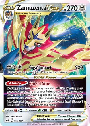 Zamazenta VSTAR (099/159) [SWSH Crown Zenith] Holofoil - Ultra Rare