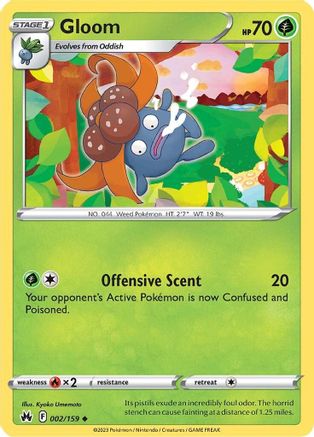 Gloom (002/159) [SWSH Crown Zenith] Reverse Holofoil - Uncommon
