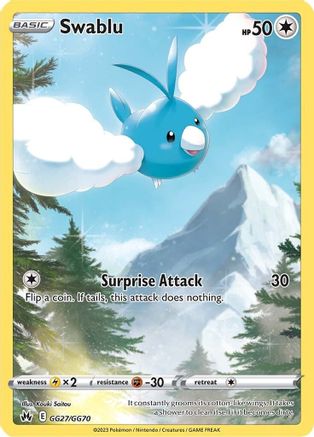 Swablu (GG27/70) [SWSH Crown Zenith Galarian Gallery] Holofoil - Ultra Rare