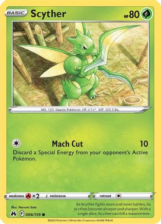 Scyther (006/159) [SWSH Crown Zenith] - Common