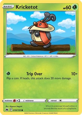 Kricketot (010/159) [SWSH Crown Zenith] Reverse Holofoil - Common