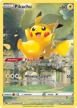 Pikachu (GG30/70) [SWSH Crown Zenith Galarian Gallery] Holofoil - Ultra Rare