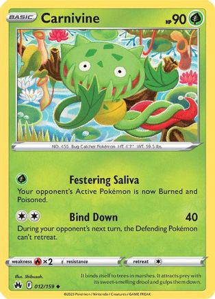 Carnivine (012/159) [SWSH Crown Zenith] Reverse Holofoil - Uncommon
