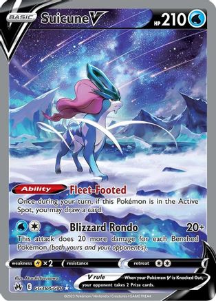 Suicune V (GG38/70) [SWSH Crown Zenith Galarian Gallery] Holofoil - Ultra Rare