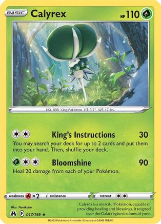 Calyrex (017/159) [SWSH Crown Zenith] Reverse Holofoil - Holo Rare