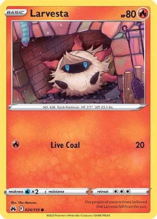 Larvesta (024/159) [SWSH Crown Zenith] Reverse Holofoil - Common