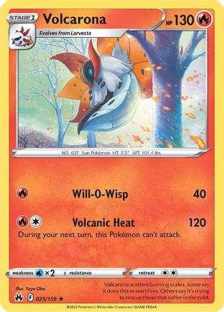 Volcarona (025/159) [SWSH Crown Zenith] - Rare
