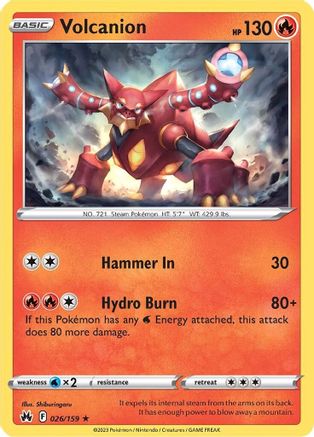 Volcanion (026/159) [SWSH Crown Zenith] Holofoil - Holo Rare