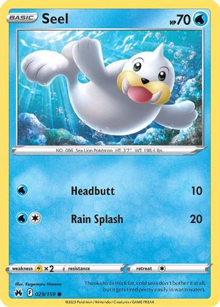 Seel (029/159) [SWSH Crown Zenith] Reverse Holofoil - Common