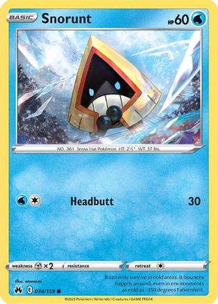 Snorunt (034/159) [SWSH Crown Zenith] - Common