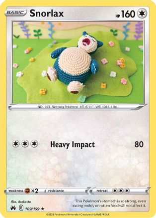 Snorlax (109/159) [SWSH Crown Zenith] Reverse Holofoil - Rare