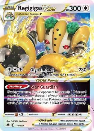 Regigigas VSTAR (114/159) [SWSH Crown Zenith] Holofoil - Ultra Rare