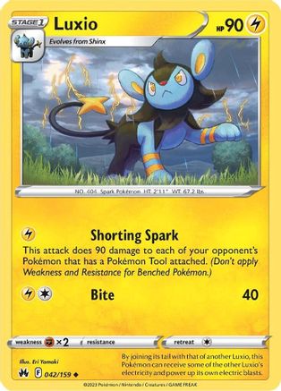 Luxio (042/159) [SWSH Crown Zenith] Reverse Holofoil - Uncommon