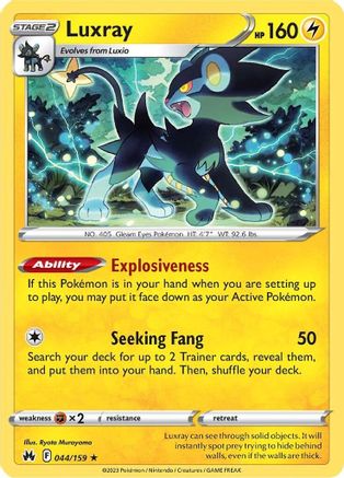 Luxray (044/159) [SWSH Crown Zenith] Reverse Holofoil - Rare