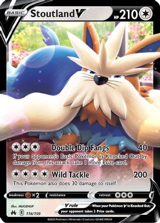 Stoutland V (116/159) [SWSH Crown Zenith] Holofoil - Ultra Rare